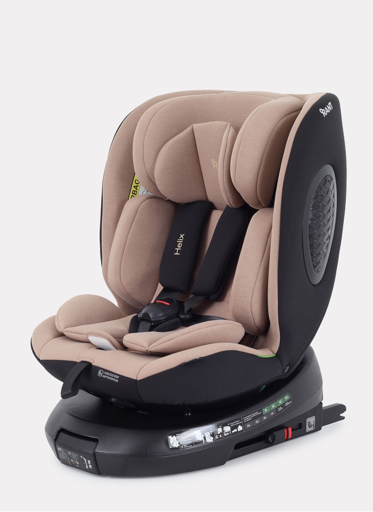 Детское автокресло Rant Helix isofix для роста 40-150 см | Бежевое | Группа 0-1-2-3 (до 36 кг) | С поворотной базой
