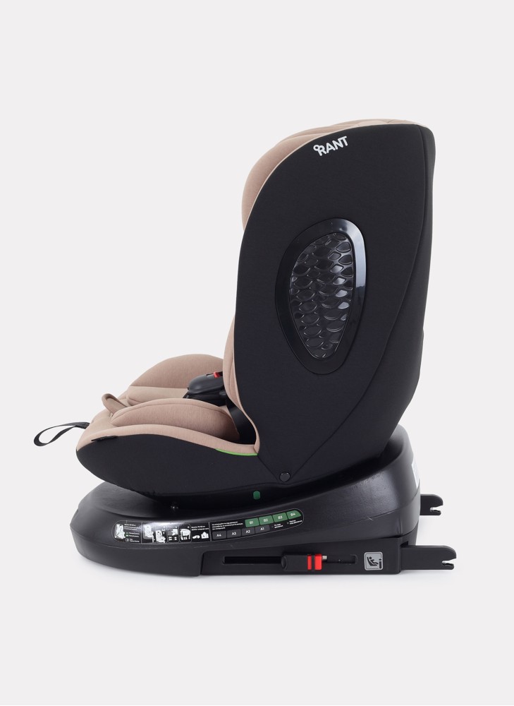 Детское автокресло Rant Helix isofix для роста 40-150 см | Бежевое | Группа 0-1-2-3 (до 36 кг) | С поворотной базой