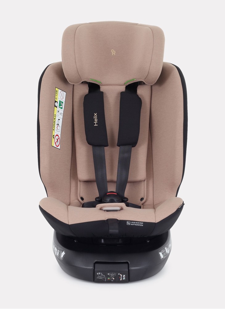Детское автокресло Rant Helix isofix для роста 40-150 см | Бежевое | Группа 0-1-2-3 (до 36 кг) | С поворотной базой