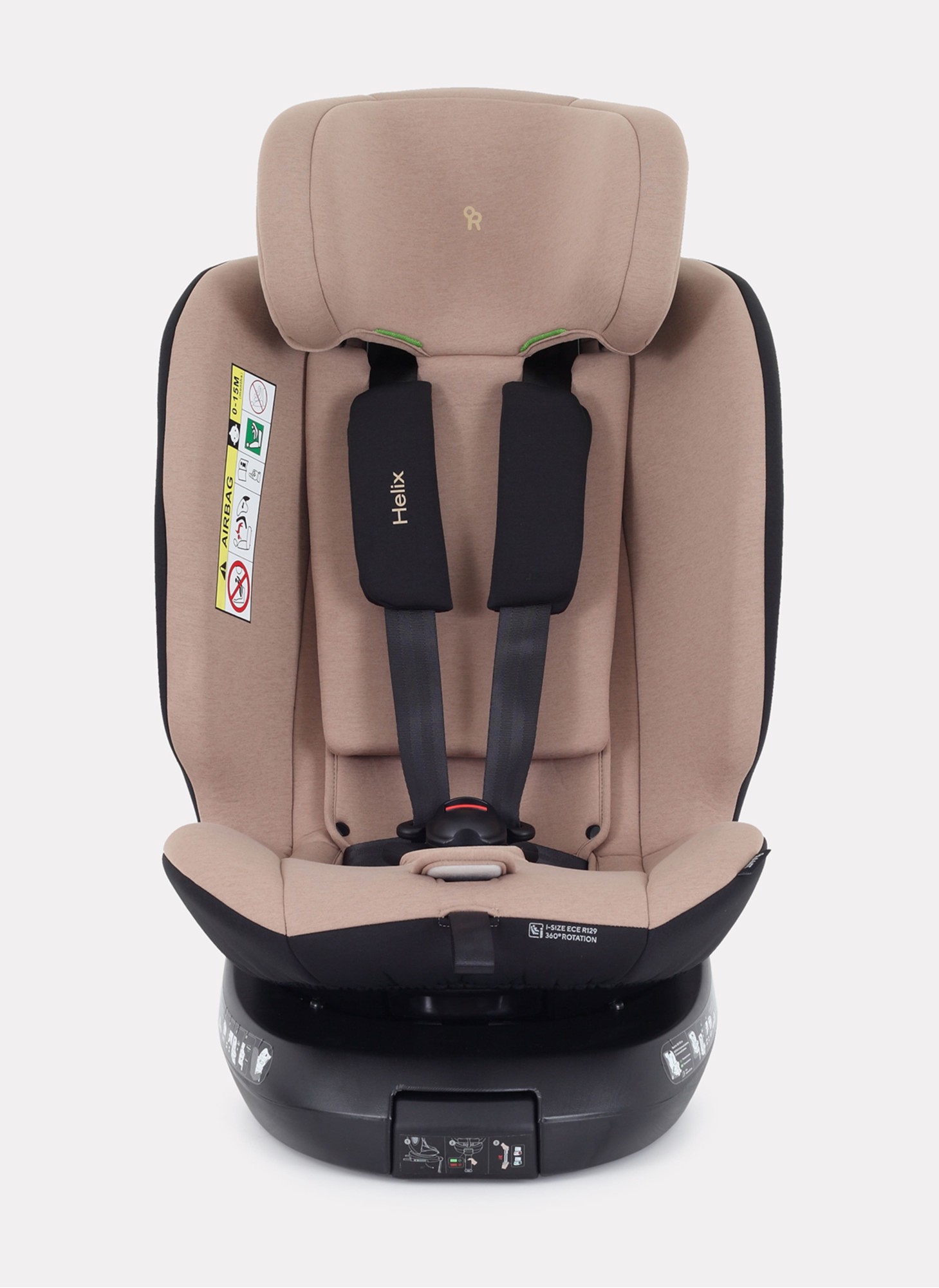 Детское автокресло Rant Helix isofix для роста 40-150 см | Бежевое | Группа 0-1-2-3 (до 36 кг) | С поворотной базой