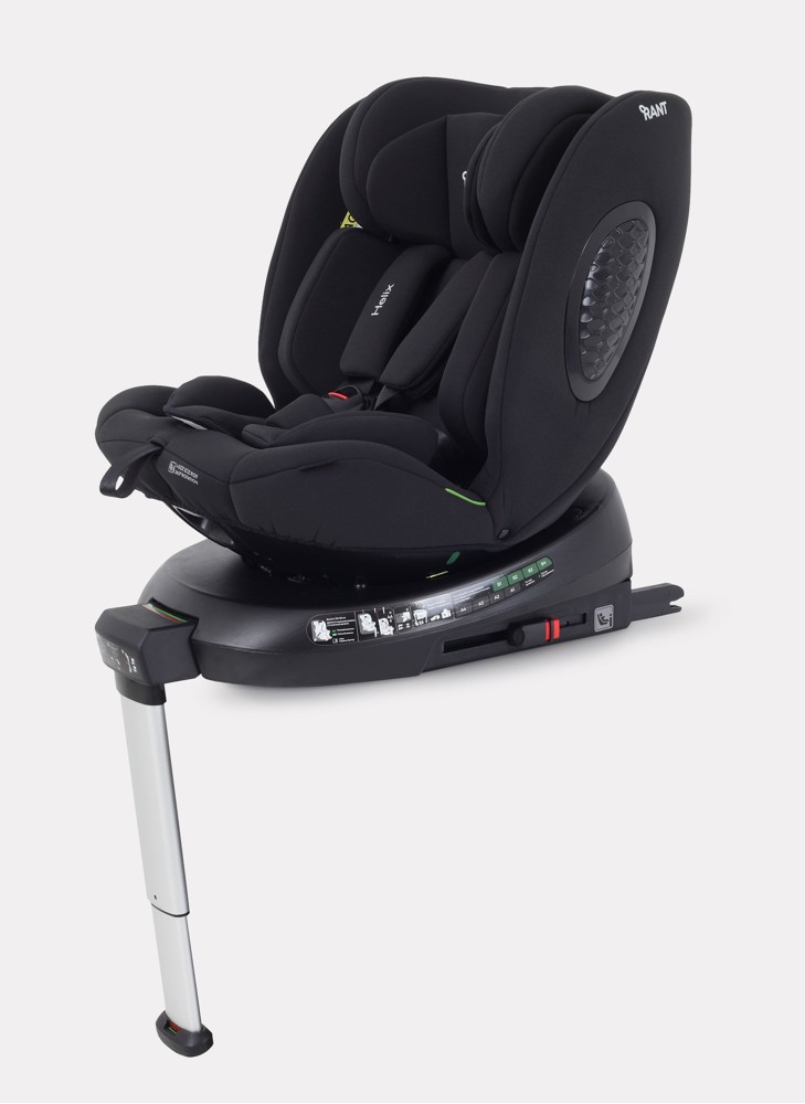 Детское автокресло Rant Helix Isofix для роста 40-150 см | Черное | Группа 0-1-2-3 (до 36 кг) | С поворотной базой