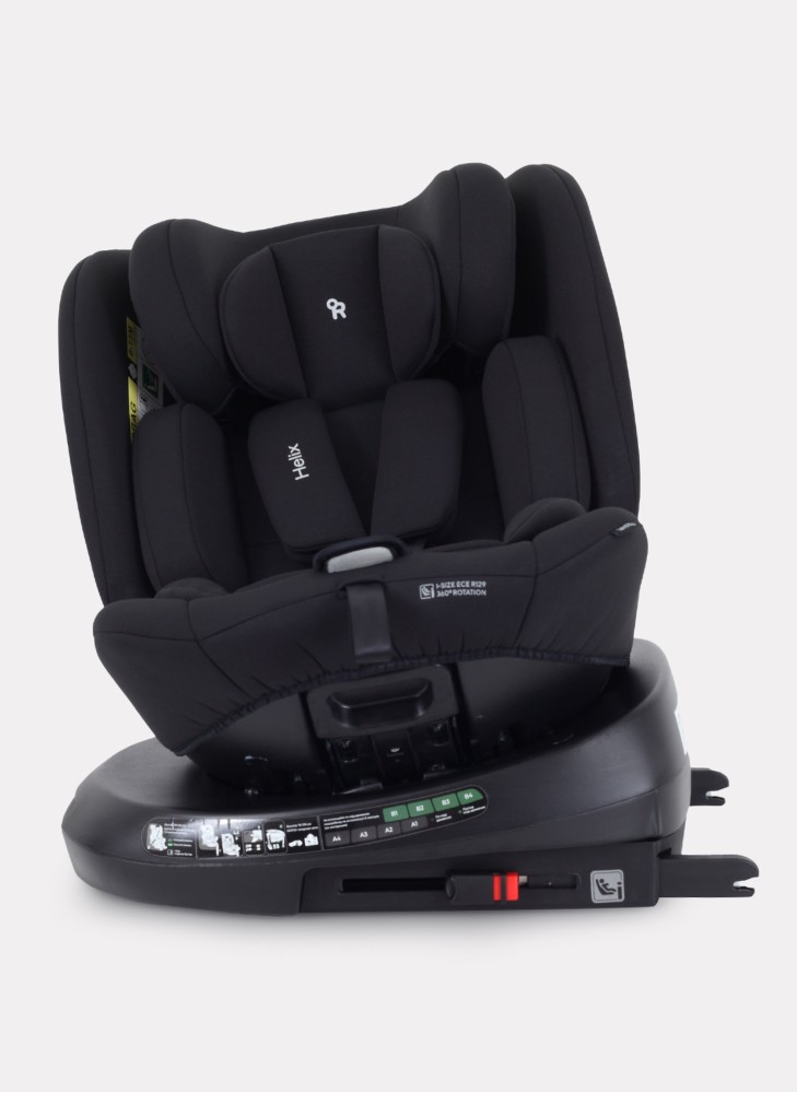 Детское автокресло Rant Helix Isofix для роста 40-150 см | Черное | Группа 0-1-2-3 (до 36 кг) | С поворотной базой