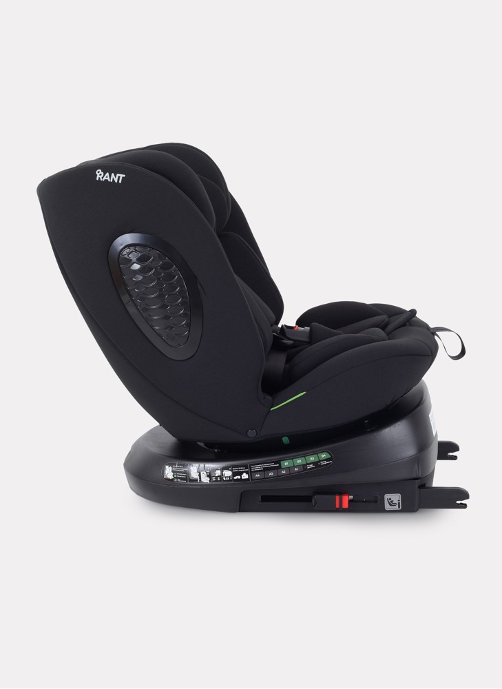 Детское автокресло Rant Helix Isofix для роста 40-150 см | Черное | Группа 0-1-2-3 (до 36 кг) | С поворотной базой
