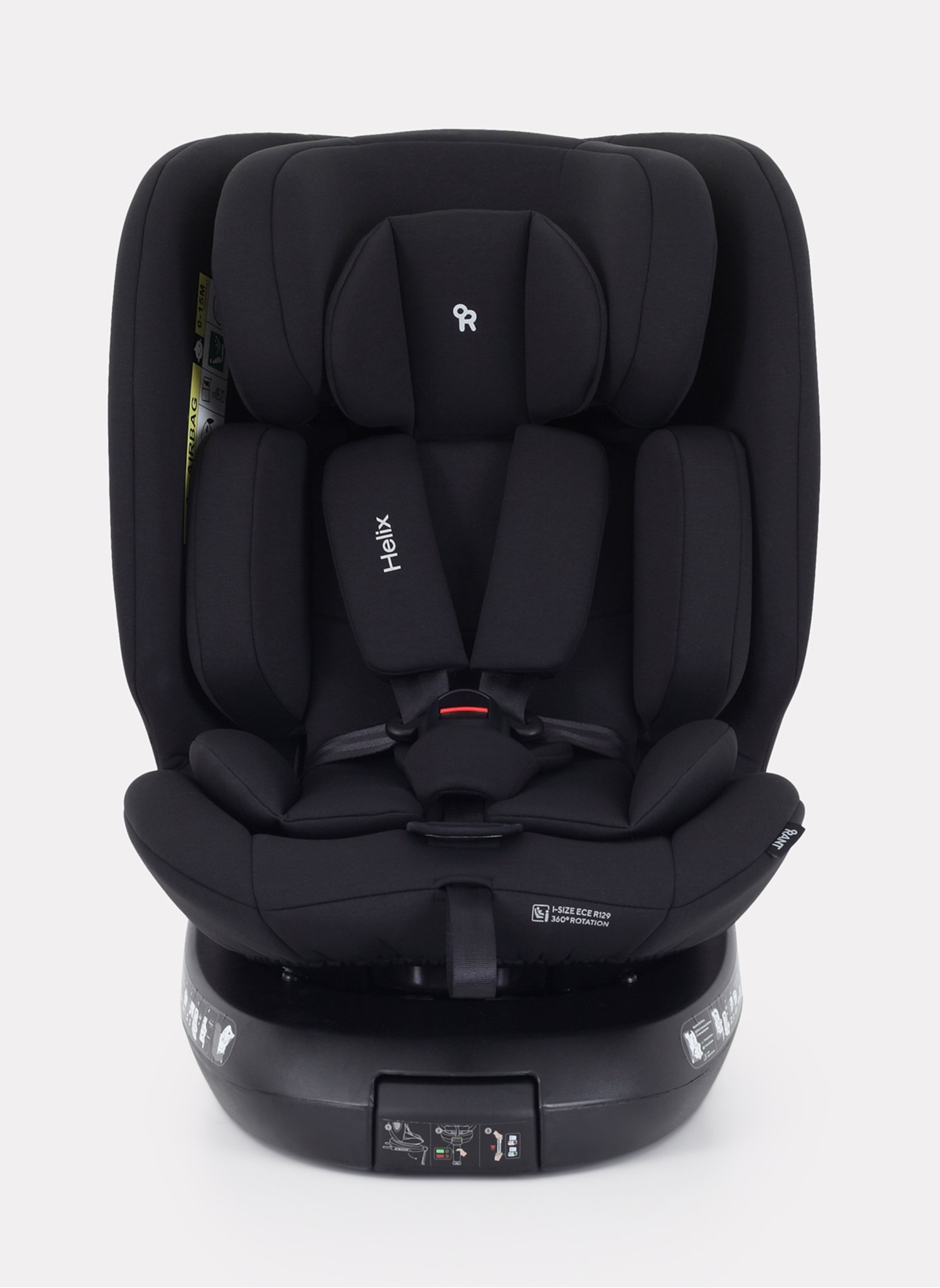 Детское автокресло Rant Helix Isofix для роста 40-150 см | Черное | Группа 0-1-2-3 (до 36 кг) | С поворотной базой