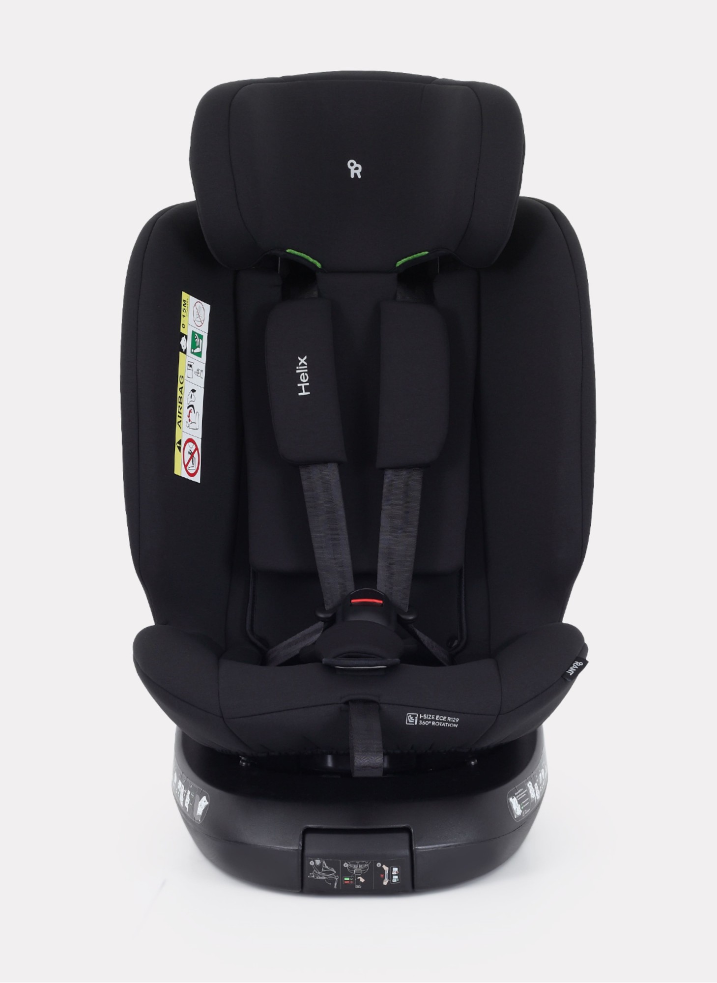 Детское автокресло Rant Helix Isofix для роста 40-150 см | Черное | Группа 0-1-2-3 (до 36 кг) | С поворотной базой