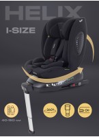 Детское автокресло Rant Helix Isofix для роста 40-150 см | Черное | Группа 0-1-2-3 (до 36 кг) | С поворотной базой