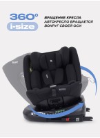 Детское автокресло Rant Helix Isofix для роста 40-150 см | Черное | Группа 0-1-2-3 (до 36 кг) | С поворотной базой