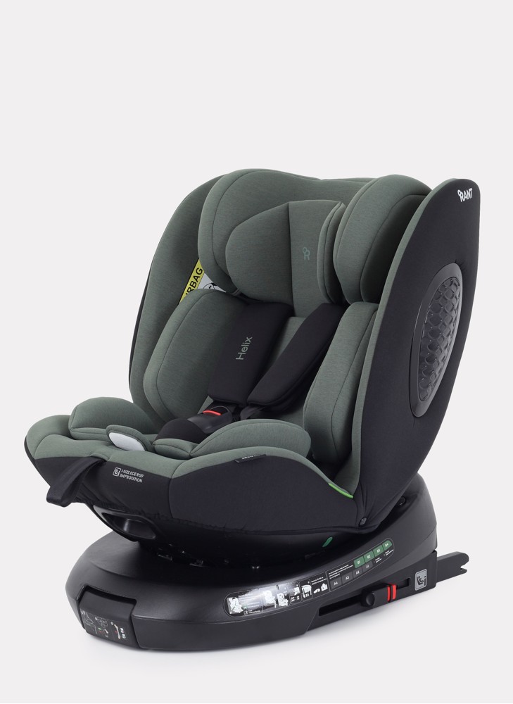 Детское автокресло Rant Helix Isofix для роста 40-150 см | Зеленое | Группа 0-1-2-3 (до 36 кг) | С поворотной базой
