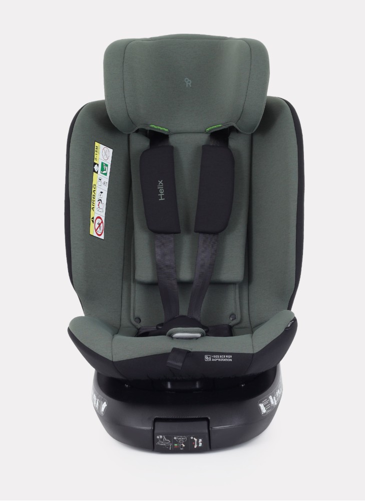 Детское автокресло Rant Helix Isofix для роста 40-150 см | Зеленое | Группа 0-1-2-3 (до 36 кг) | С поворотной базой