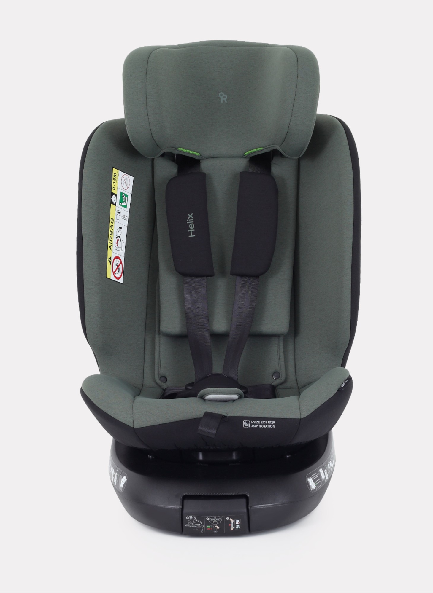 Детское автокресло Rant Helix Isofix для роста 40-150 см | Зеленое | Группа 0-1-2-3 (до 36 кг) | С поворотной базой