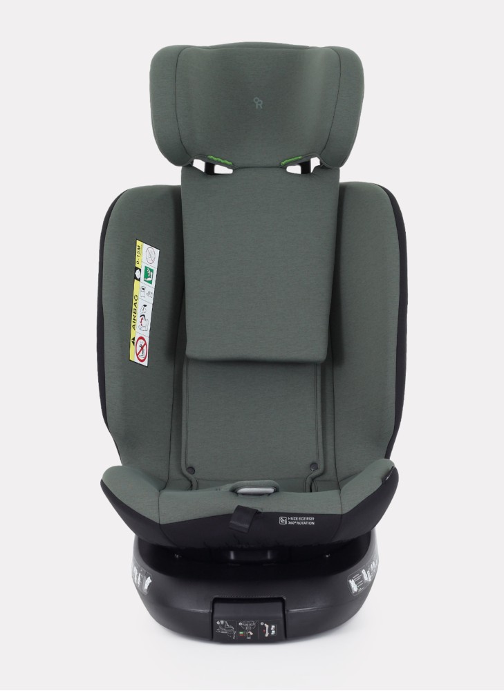 Детское автокресло Rant Helix Isofix для роста 40-150 см | Зеленое | Группа 0-1-2-3 (до 36 кг) | С поворотной базой
