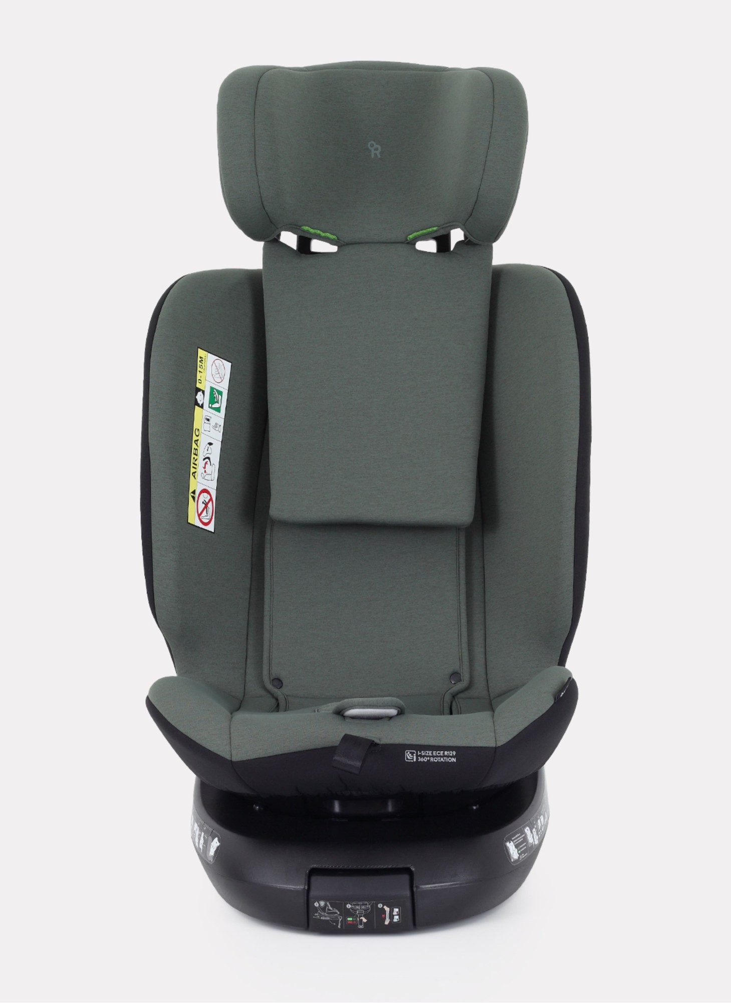 Детское автокресло Rant Helix Isofix для роста 40-150 см | Зеленое | Группа 0-1-2-3 (до 36 кг) | С поворотной базой