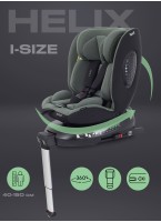 Детское автокресло Rant Helix Isofix для роста 40-150 см | Зеленое | Группа 0-1-2-3 (до 36 кг) | С поворотной базой