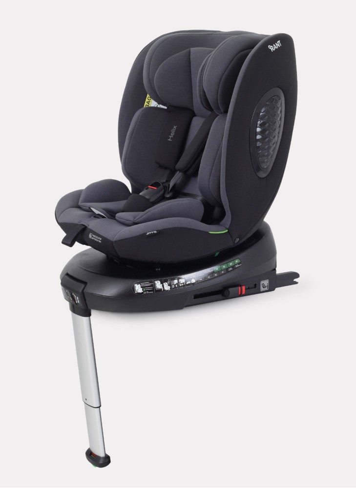 Детское автокресло Rant Helix Isofix для роста 40-150 см | Серая | Группа 0-1-2-3 (до 36 кг) | С поворотной базой