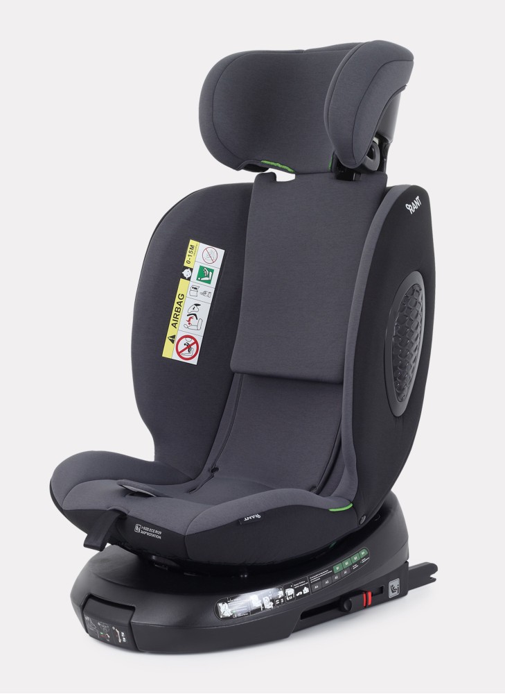 Детское автокресло Rant Helix Isofix для роста 40-150 см | Серая | Группа 0-1-2-3 (до 36 кг) | С поворотной базой