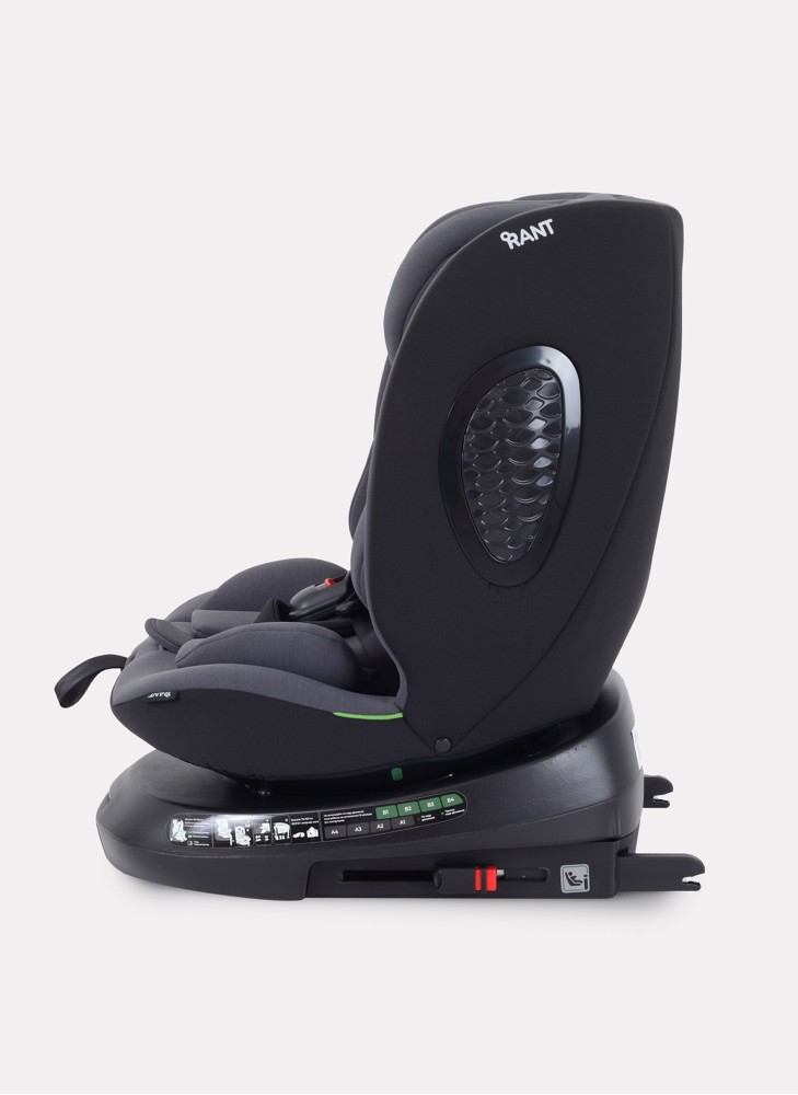Детское автокресло Rant Helix Isofix для роста 40-150 см | Серая | Группа 0-1-2-3 (до 36 кг) | С поворотной базой
