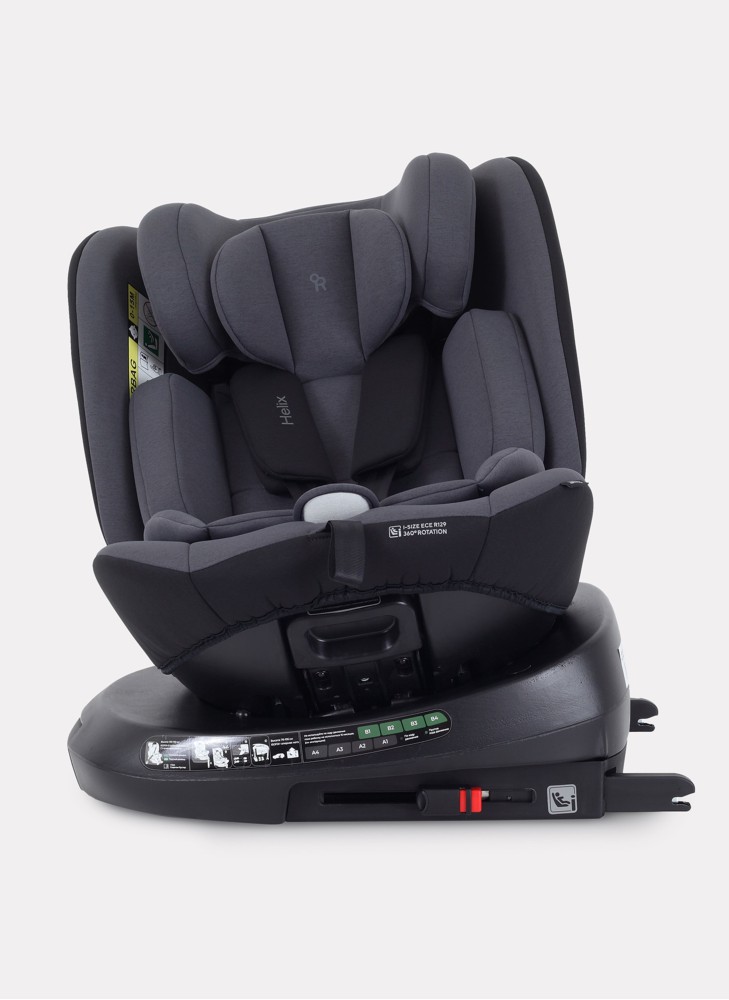 Детское автокресло Rant Helix Isofix для роста 40-150 см | Серая | Группа 0-1-2-3 (до 36 кг) | С поворотной базой