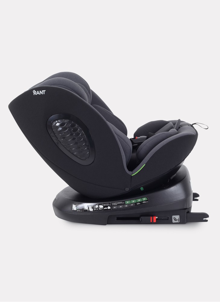 Детское автокресло Rant Helix Isofix для роста 40-150 см | Серая | Группа 0-1-2-3 (до 36 кг) | С поворотной базой