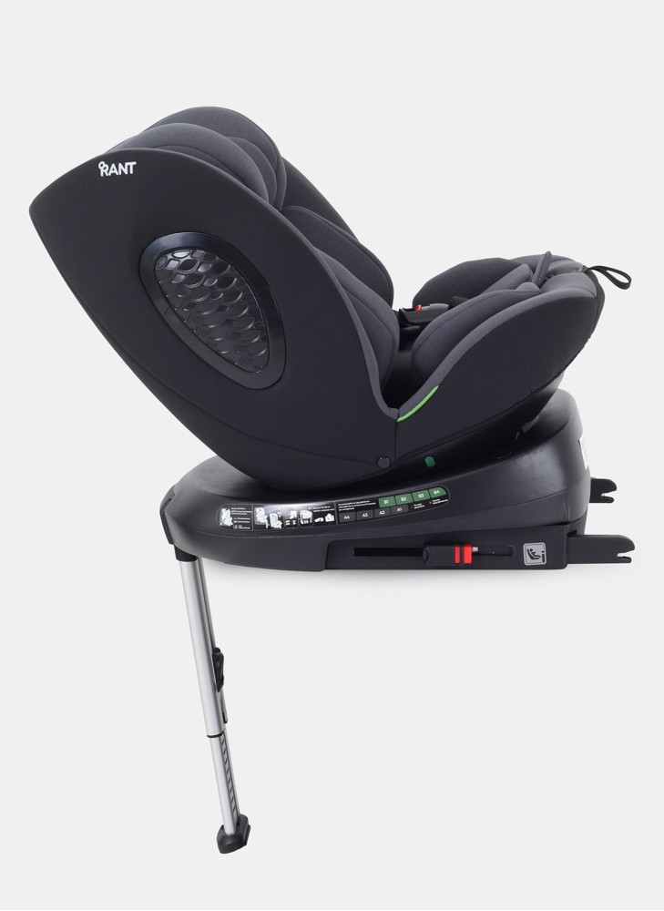 Детское автокресло Rant Helix Isofix для роста 40-150 см | Серая | Группа 0-1-2-3 (до 36 кг) | С поворотной базой