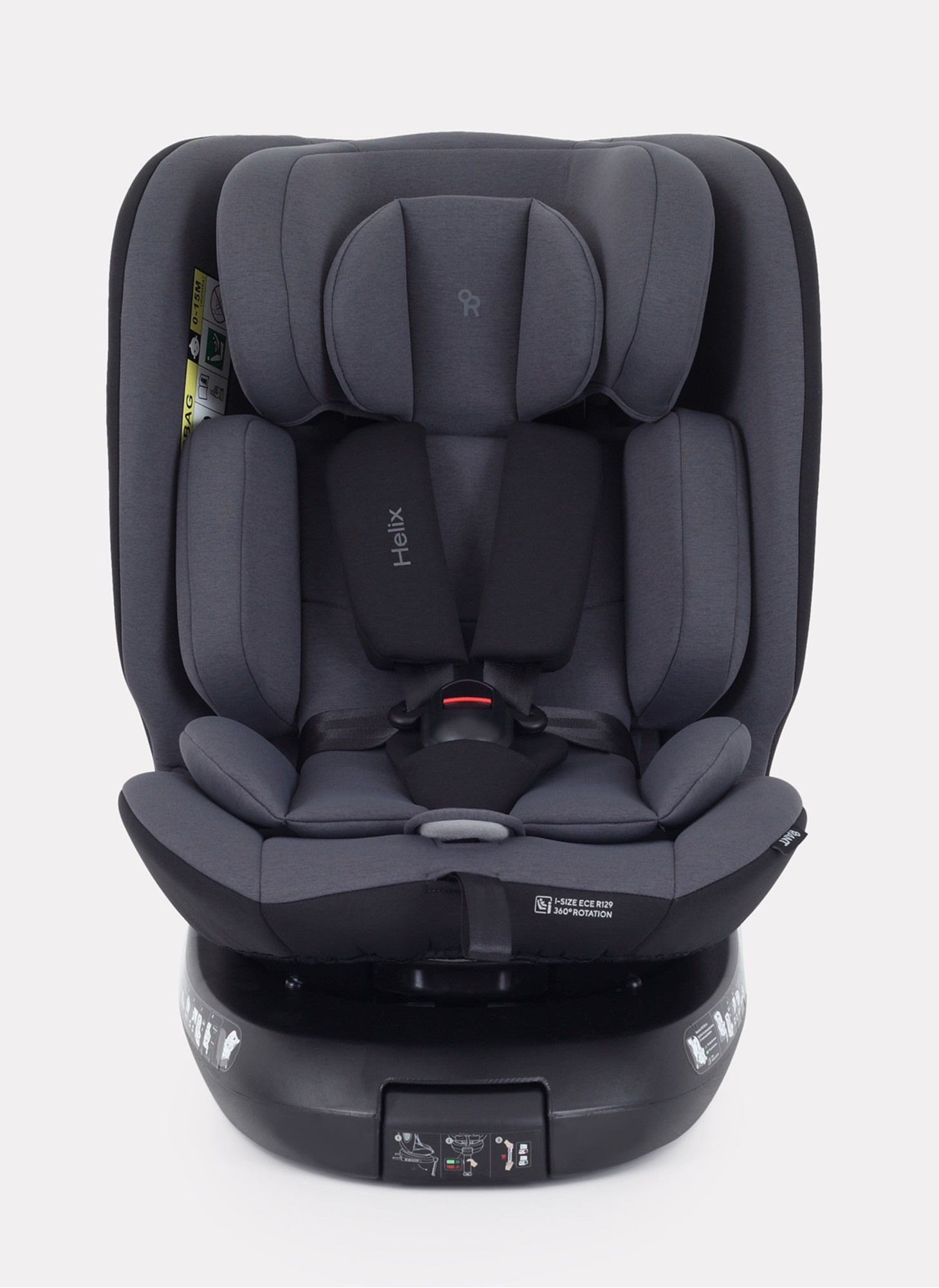 Детское автокресло Rant Helix Isofix для роста 40-150 см | Серая | Группа 0-1-2-3 (до 36 кг) | С поворотной базой