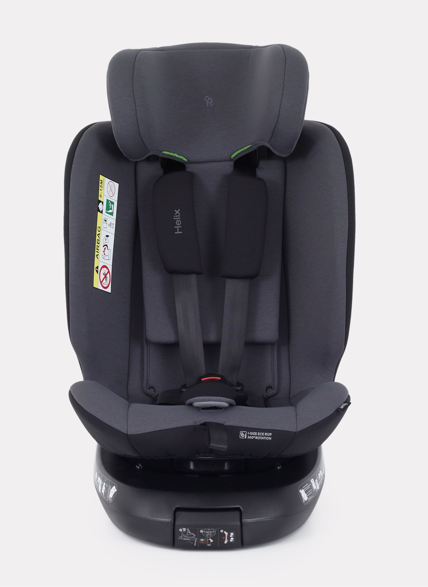Детское автокресло Rant Helix Isofix для роста 40-150 см | Серая | Группа 0-1-2-3 (до 36 кг) | С поворотной базой