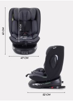 Детское автокресло Rant Helix Isofix для роста 40-150 см | Серая | Группа 0-1-2-3 (до 36 кг) | С поворотной базой