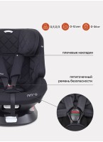 Детское автокресло Rant Nitro Isofix| Рост детей 40-145 см | Черное | Группа 0-1-2-3 (0 - 36 кг) | С поворотной базой на 360