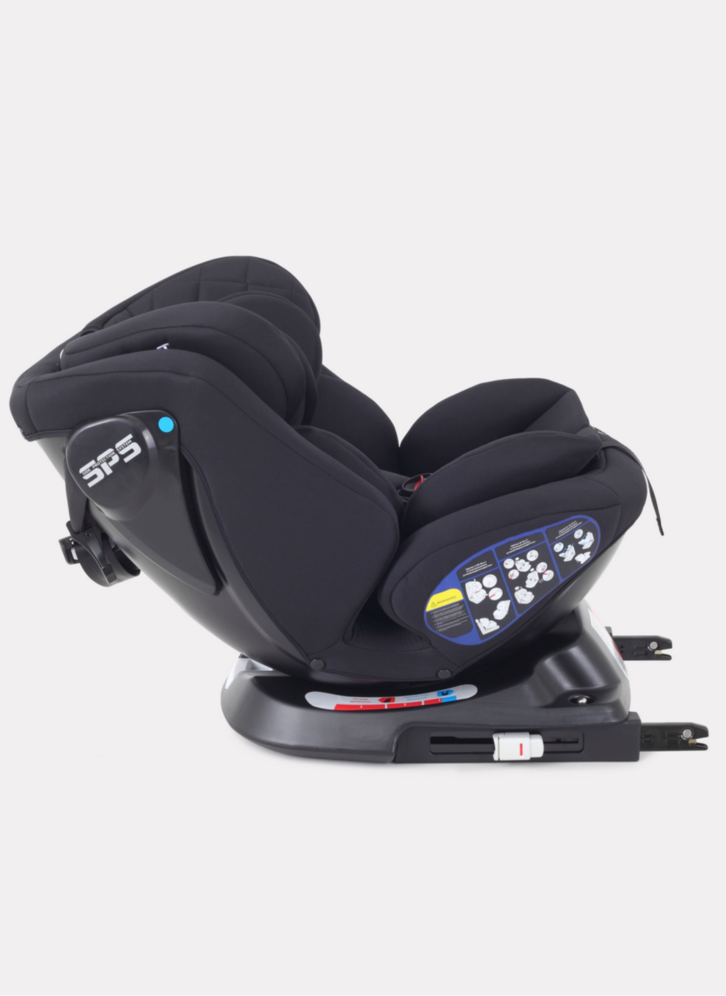 Детское автокресло Rant Nitro Isofix| Рост детей 40-145 см | Черное | Группа 0-1-2-3 (0 - 36 кг) | С поворотной базой на 360