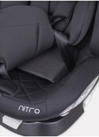 Детское автокресло Rant Nitro Isofix| Рост детей 40-145 см | Черное | Группа 0-1-2-3 (0 - 36 кг) | С поворотной базой на 360