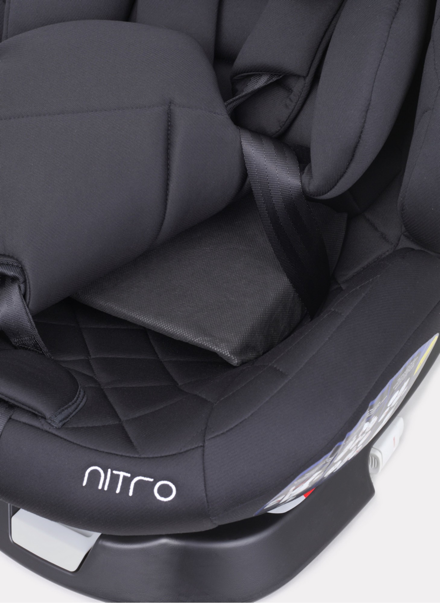 Детское автокресло Rant Nitro Isofix| Рост детей 40-145 см | Черное | Группа 0-1-2-3 (0 - 36 кг) | С поворотной базой на 360