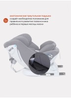 Детское автокресло Rant Nitro Isofix| Рост детей 40-145 см | Серое | Группа 0-1-2-3 (0 - 36 кг) | С поворотной базой на 360