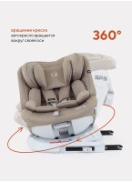 Детское автокресло Rant Nitro Isofix| Рост детей 40-145 см | Бежевое | Группа 0-1-2-3 (0 - 36 кг) | С поворотной базой на 360