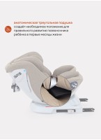 Детское автокресло Rant Nitro Isofix| Рост детей 40-145 см | Бежевое | Группа 0-1-2-3 (0 - 36 кг) | С поворотной базой на 360