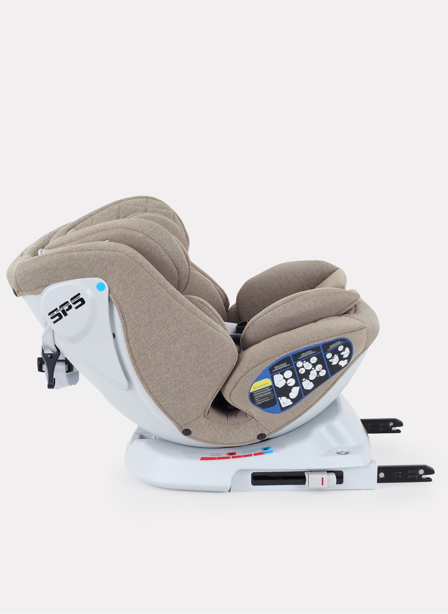 Детское автокресло Rant Nitro Isofix| Рост детей 40-145 см | Бежевое | Группа 0-1-2-3 (0 - 36 кг) | С поворотной базой на 360