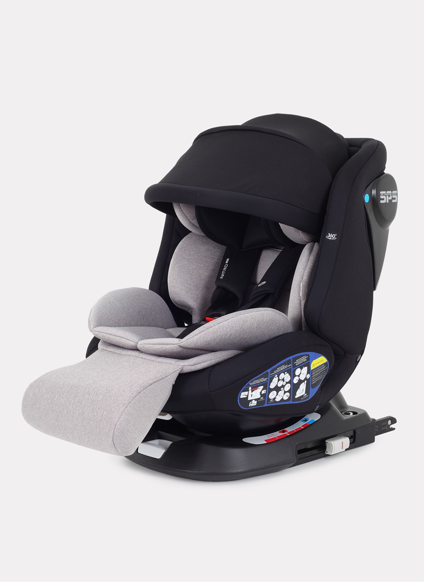 Детское автокресло Rant Nitro Plus  Isofix| Рост детей 40-150 см | Бежевое| Группа 0-1-2-3 (0 - 36 кг) | С поворотной базой на 360