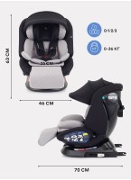 Детское автокресло Rant Nitro Plus  Isofix| Рост детей 40-150 см | Бежевое| Группа 0-1-2-3 (0 - 36 кг) | С поворотной базой на 360