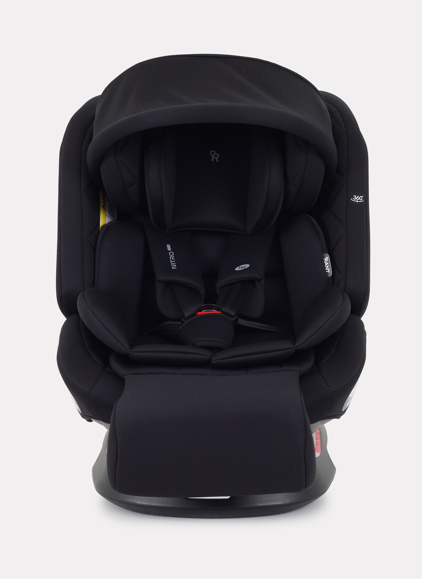 Детское автокресло Rant Nitro Plus  Isofix| Рост детей 40-150 см | Черное | Группа 0-1-2-3 (0 - 36 кг) | С поворотной базой на 360