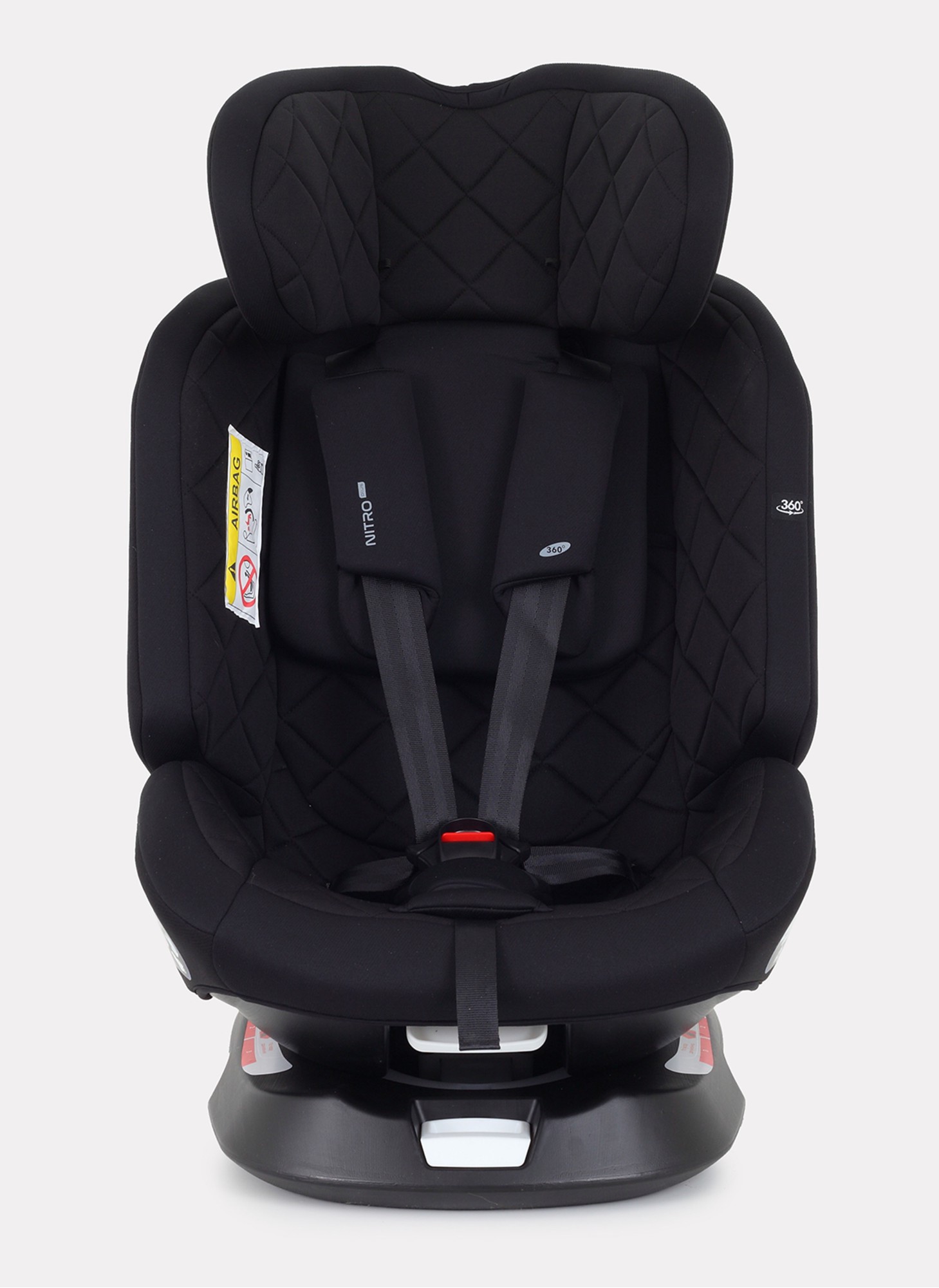 Детское автокресло Rant Nitro Plus  Isofix| Рост детей 40-150 см | Черное | Группа 0-1-2-3 (0 - 36 кг) | С поворотной базой на 360