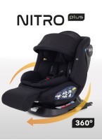 Детское автокресло Rant Nitro Plus  Isofix| Рост детей 40-150 см | Черное | Группа 0-1-2-3 (0 - 36 кг) | С поворотной базой на 360