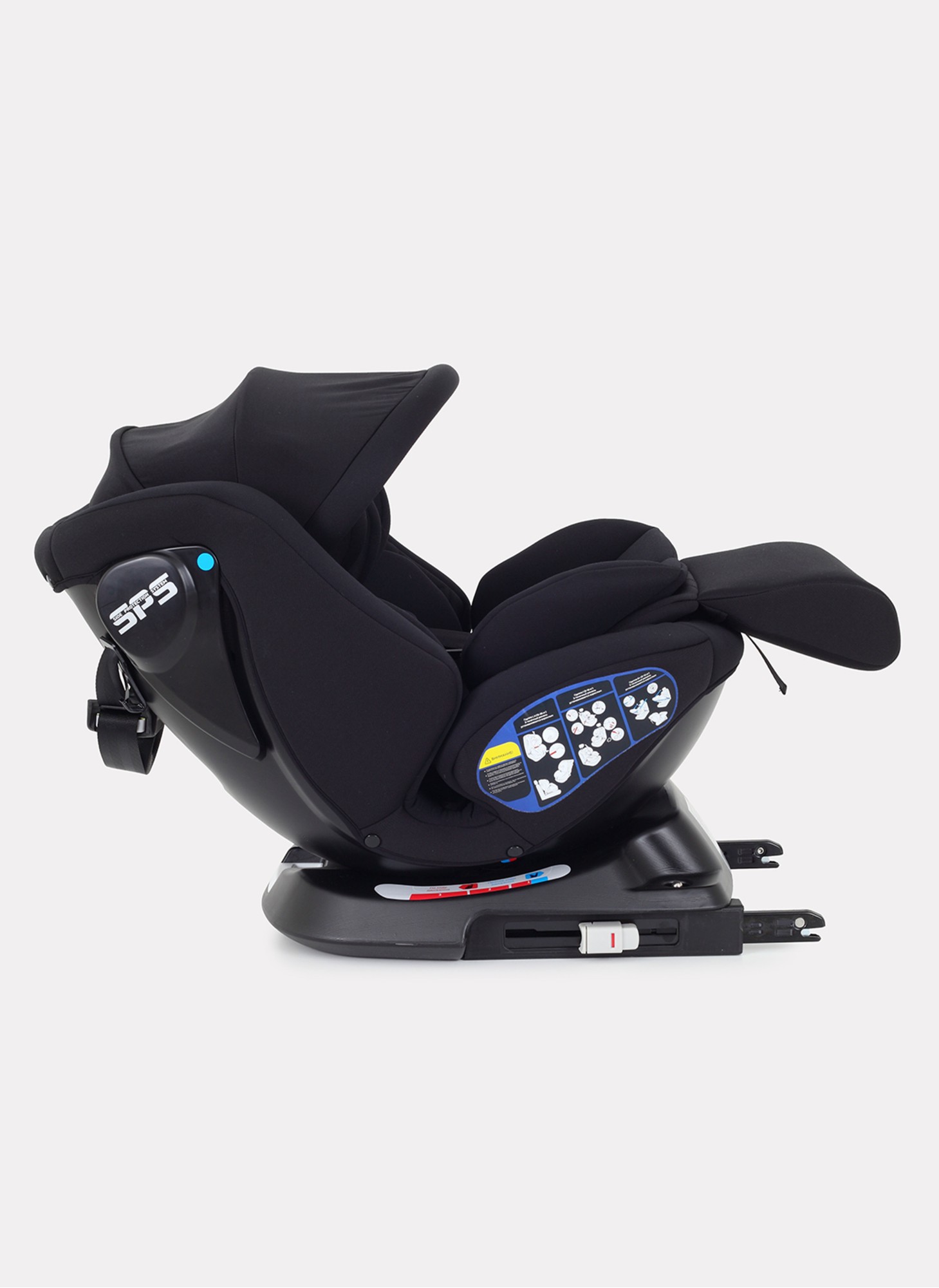 Детское автокресло Rant Nitro Plus  Isofix| Рост детей 40-150 см | Черное | Группа 0-1-2-3 (0 - 36 кг) | С поворотной базой на 360