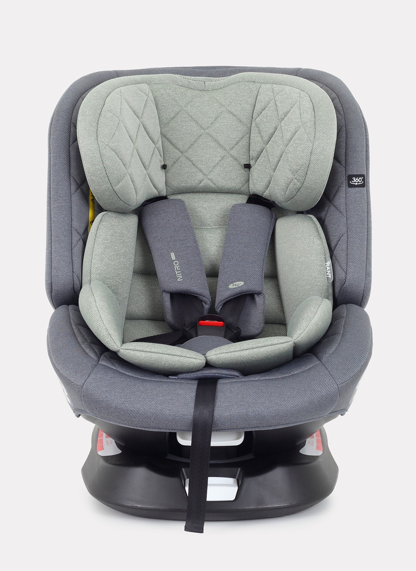 Детское автокресло Rant Nitro Plus  Isofix| Рост детей 40-150 см | Зеленое | Группа 0-1-2-3 (0 - 36 кг) | С поворотной базой на 360