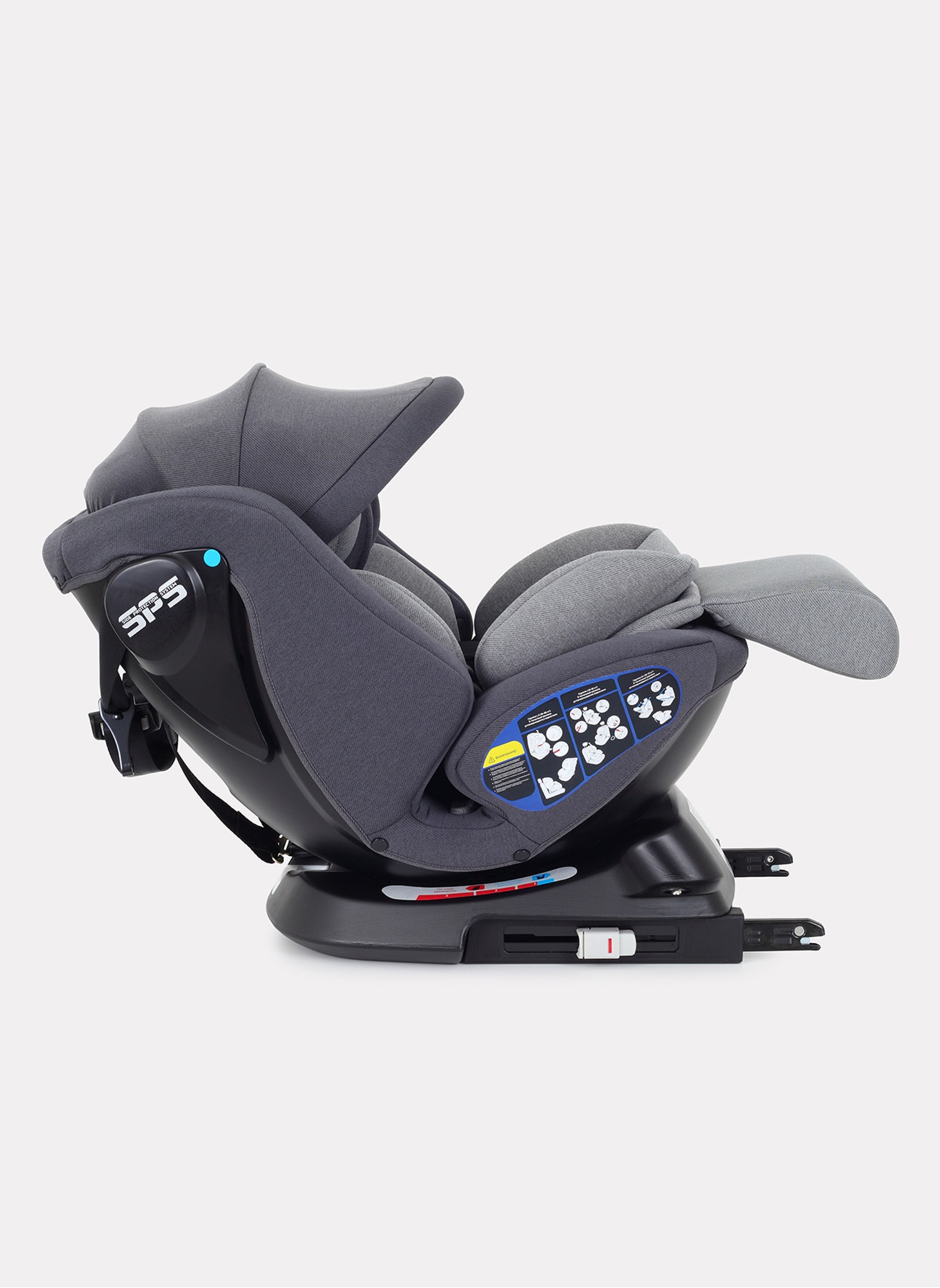 Детское автокресло Rant Nitro Plus  Isofix| Рост детей 40-150 см | Серое| Группа 0-1-2-3 (0 - 36 кг) | С поворотной базой на 360
