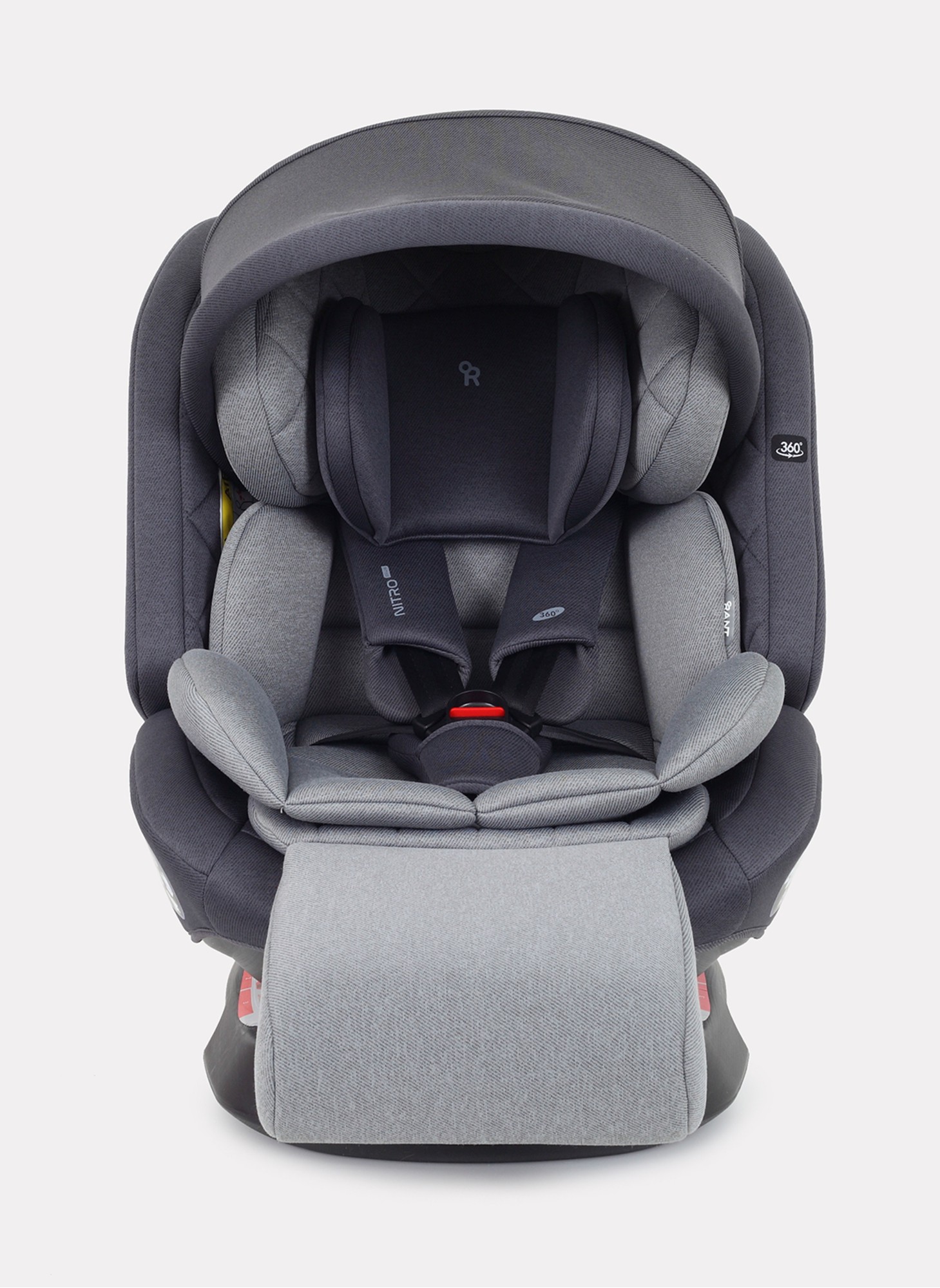 Детское автокресло Rant Nitro Plus  Isofix| Рост детей 40-150 см | Серое| Группа 0-1-2-3 (0 - 36 кг) | С поворотной базой на 360