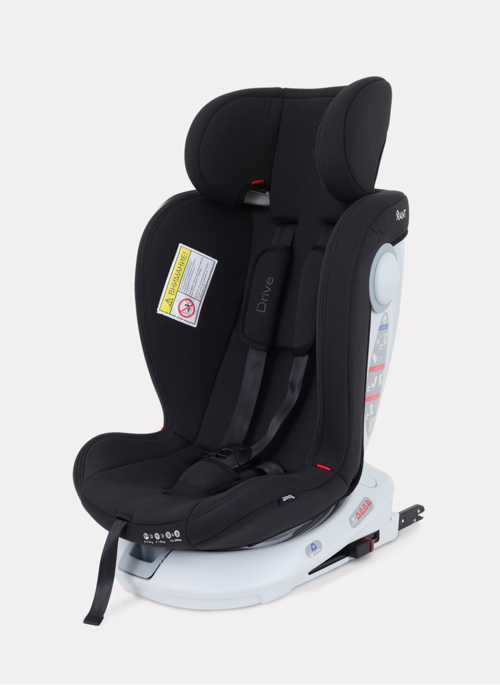 Детское автокресло Rant Drive Isofix для роста 40-150 см | Черное | Группа 0-1-2-3 (0 - 36 кг) | С поворотной базой на 360
