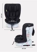 Детское автокресло Rant Drive Isofix для роста 40-150 см | Черное | Группа 0-1-2-3 (0 - 36 кг) | С поворотной базой на 360