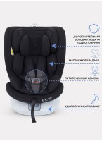 Детское автокресло Rant Drive Isofix для роста 40-150 см | Черное | Группа 0-1-2-3 (0 - 36 кг) | С поворотной базой на 360