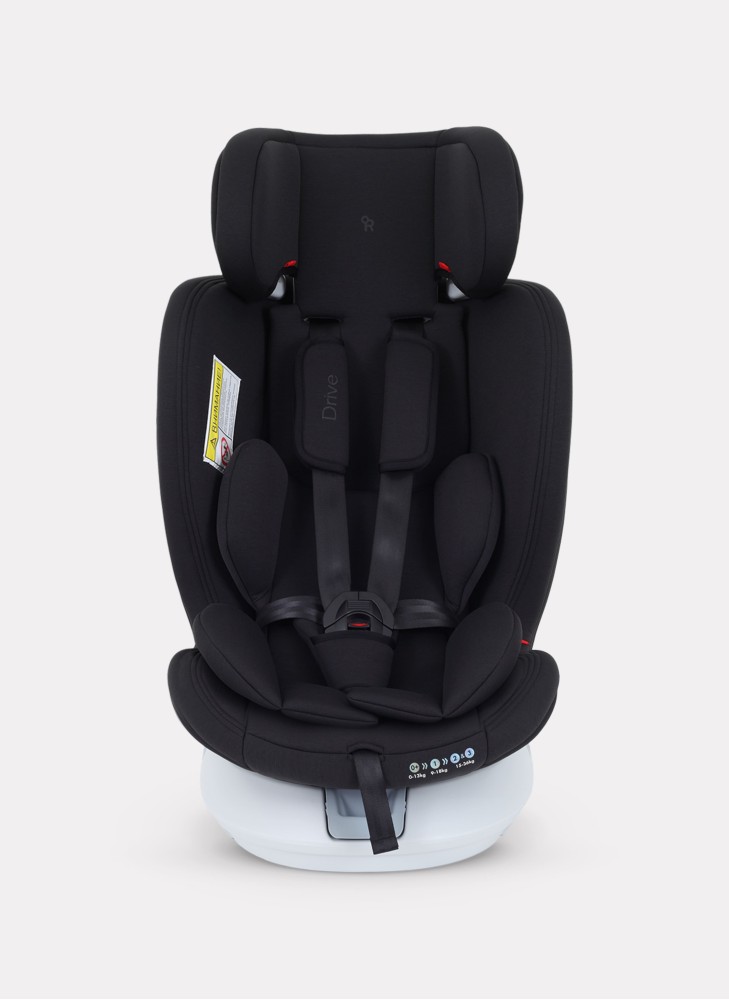 Детское автокресло Rant Drive Isofix для роста 40-150 см | Черное | Группа 0-1-2-3 (0 - 36 кг) | С поворотной базой на 360