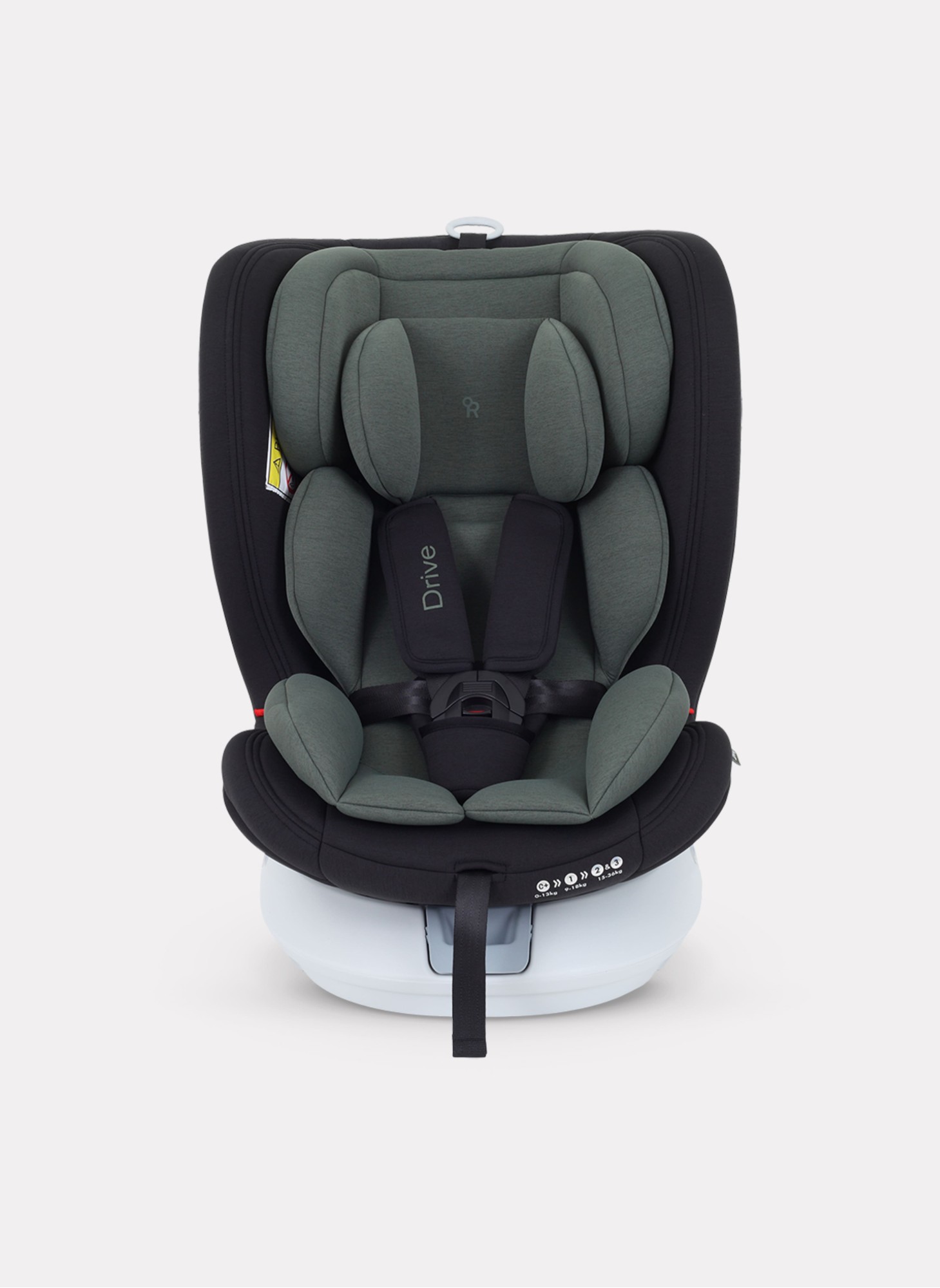 Детское автокресло Rant Drive Isofix для роста 40-150 см | Зеленое | Группа 0-1-2-3 (0 - 36 кг) | С поворотной базой на 360