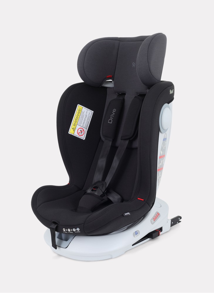 Детское автокресло Rant Drive Isofix для роста 40-150 см | Серое | Группа 0-1-2-3 (0 - 36 кг) | С поворотной базой на 360