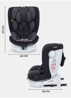 Детское автокресло Rant Drive Isofix для роста 40-150 см | Серое | Группа 0-1-2-3 (0 - 36 кг) | С поворотной базой на 360
